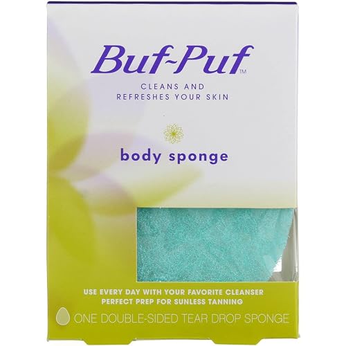 Buf-Puf Body Sponge, Bath Sponge, Dermatologist Developed, Cleanses Skin of Dirt, and Excess Oil, Reusable, Exfoliating, 1 Count