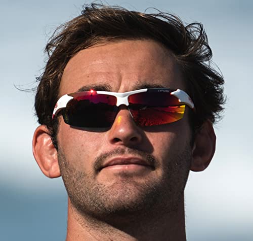 Tifosi Optics Track Sunglasses (White/Red, Smoke Red)