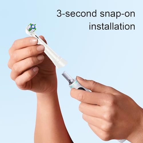 Toothbrush Heads Compatible with Oral B iO Replacement Heads, Soft Bristles& 16° Angled Design,Fit for iO Models,8 Count for Family Sharing