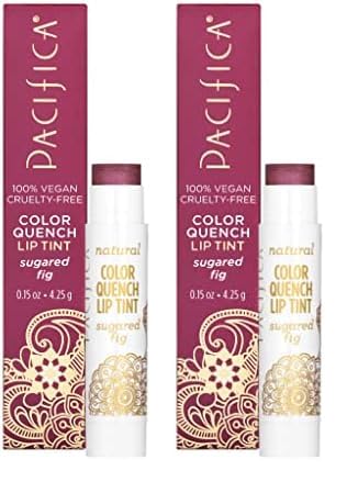 Pacifica Beauty, Color Quench Tinted Lip Balm, Sugared Fig, Coconut Oil, Cocoa Seed Butter, Vitamin E, Moisturizer, Dry Cracked Skin, Talc/Mineral Oil/Paraben Free, Vegan & Cruelty Free