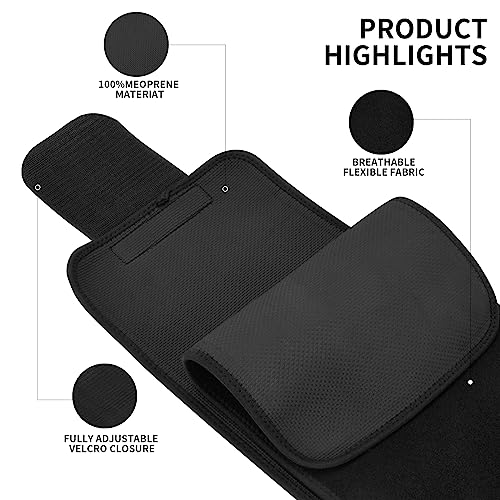 kissleaf Waist Trainer for Women Lower Belly Fat Sweat Band for Stomach Weight Loss get into shape Waist Trainer for Women Working Out Sweat Belts for Weight Loss (Unisex) -Black-M