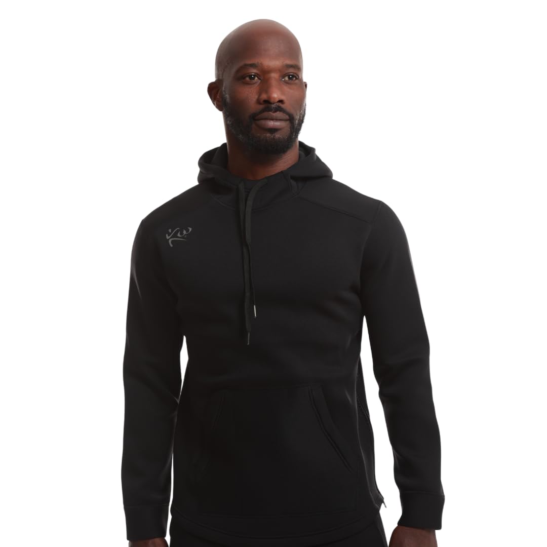 Kutting Weight - Sauna Hoodie V4 - SweatTech Neoprene Sauna Hoodie - For Exercise, Workout, Heat Training & Weight Loss - Breathable & Flexible - Maximize Workouts - Unisex - XS - Black