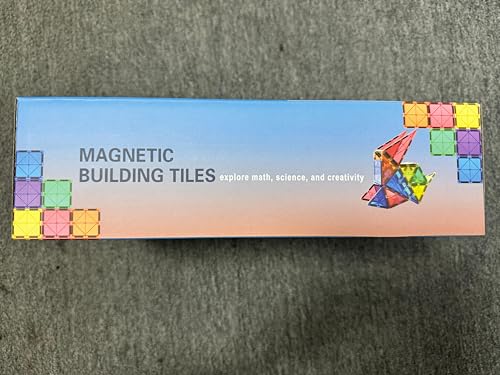 100PCS Magnetic Tiles STEM Building Toys Set with 2 Cars, Sensory Stacking Magnetic Blocks for Toddlers & Kids, Ideal for Preschool Montessori Toys Christmas Birthday Gifts for Boys & Girls Ages 3+