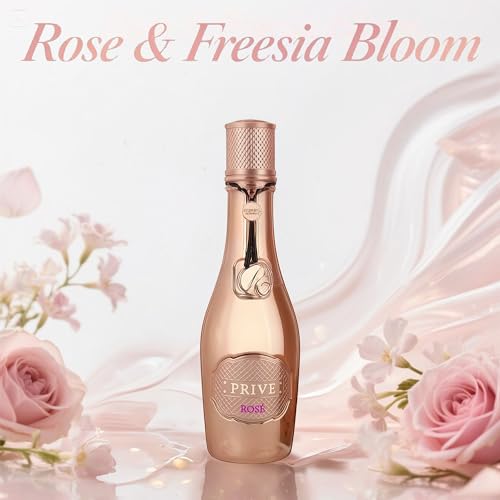 Priv Rose for Men | Eau de Parfum 100ml | Fresh Citrus & Woody Cologne with Vanilla, Gourmand, Fruity, Floral Rose | Long-Lasting Day to Night Fragrance