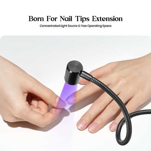 Beetles UV Nail Lamp for Gel Polish Mini LED Light with Clamp for Nail Art Design Fingernail Extension Quicky-Dry Curing Lamp for Techs Manicure Salon DIY at Home