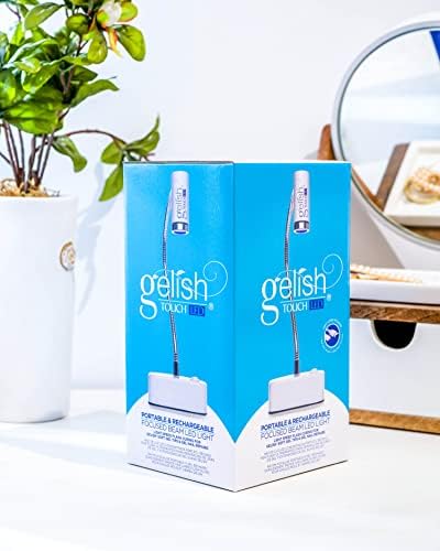 Gelish Touch LED Light – Portable, Rechargeable UV/LED Lamp, Touch Activated, 30-Second Curing for Faster Gel Nail Applications.