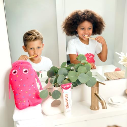 RiseWell Kids Mineral Toothpaste - Kids Hydroxyapatite Toothpaste - Made by Dentists, Safe to Swallow, No Added Fluoride and All Natural - Cake Batter Flavor, 3.4 Oz