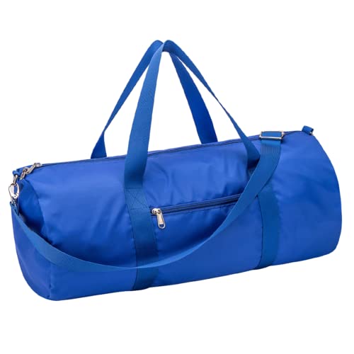 Vorspack Small Duffel Bag 20 Inches Foldable Lightweight Gym Bag with Inner Pocket for Travel Sports - Blue