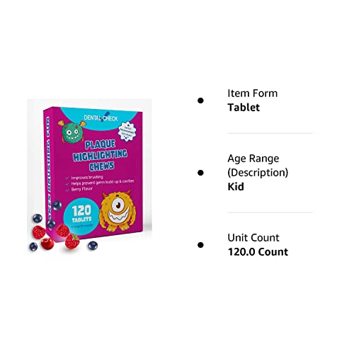 Lingito Plaque/Dental Disclosing Tablets, A Teeth Coloring Tablets Plaque Finder Solution to Effectively Remove Plaque and Tartar Buildup, Improves Oral Care (4 Month Supply - 120 Pack)