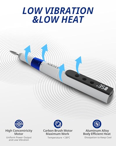 AIRSEE Master Cordless Electric Nail Drill Machine, 35000 RPM Stepless Speed, Professional Rechargeable Nail File Set with LED Display, Portable E-File Dremel Kit for Salon,Blue