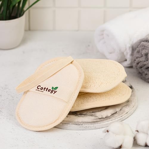 Egyptian Loofah Exfoliating Scrubber - Natural Loofah Exfoliating Body Scrubber - 1 Count (Pack of 2) | Eco-Friendly Bath & Shower Sponge for Face & Body | 100% Natural, Ideal for Men & Women