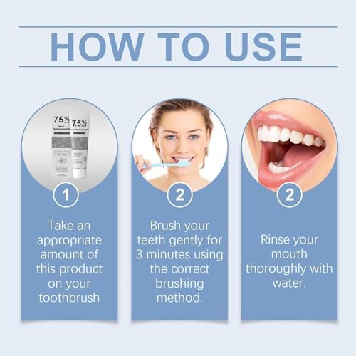 2pcs Hydroxyapatite Toothpaste, Hydroxyapatite Toothpaste 7.5 for Advanced Enamel Protection, Gentle and Effective Formula, Fresh Breath Fresh Mint Flavor (4.23oz)