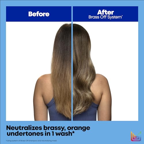 Matrix Brass Off Color Depositing Blue Hair Mask - Neutralizes and Tones Brassy or Orange Hair, For Color-Treated, Lightened Brunettes or Dark Blondes