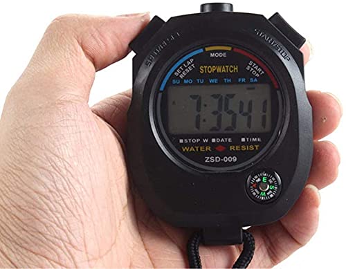 6 Pack Multi-Function Electronic Digital Sport Stopwatch Timer, Large Display with Date Time and Alarm Function,Suitable for Sports Coaches Fitness Coaches and Referees