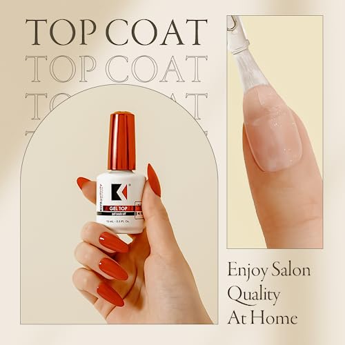 KUPA GelFinity - Soak Off Gel - Top Coat Glossy Finish (No-Wipe) 8.0 Fl Oz