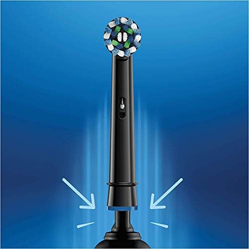 Oral-B Genuine CrossAction Replacement Black Toothbrush Heads, Refills for Electric Toothbrush, Angled Bristles for up to 100 Percent More Plaque Removal, Pack of 4