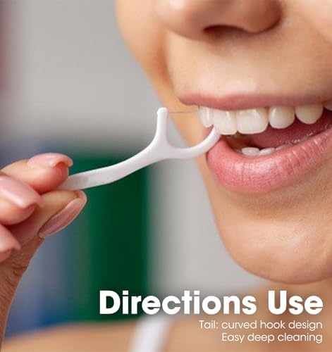 1500 Count Individually Wrapped Floss Picks, Dental Floss Picks Toothpicks Flossers for Adults, Ideal Travel Flossers for Deep Cleaning