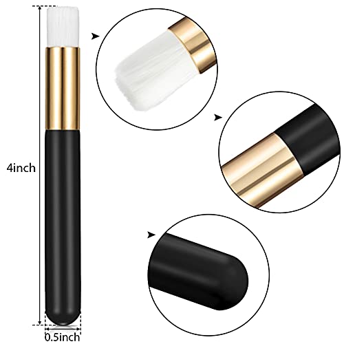 30 Pieces Lash Brushes for Cleaning Lash Shampoo Brushes for Eyelash with Container Blackhead Removing Nose Pore Deep Cleaning(4 Inch,Black)