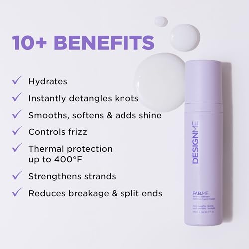 FAB.ME Leave-In Treatment by DESIGNME | Multi-Benefit Leave in Conditioner for Curly Hair | Lightweight Dry Conditioner Spray for Hair | Hair Conditioner Spray for Manageability and Control