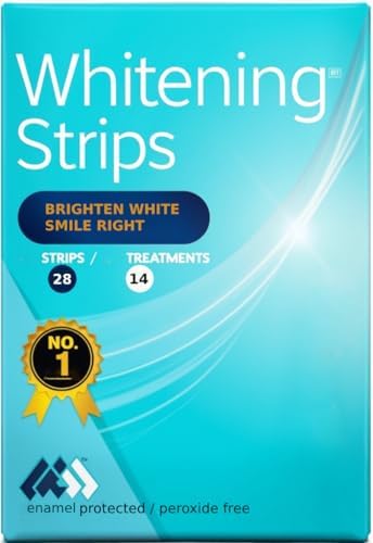 Teeth Whitening Strips 28 Strips 14 Treatments - Dentist Formulated and Sensitivity Free, Stain Remover