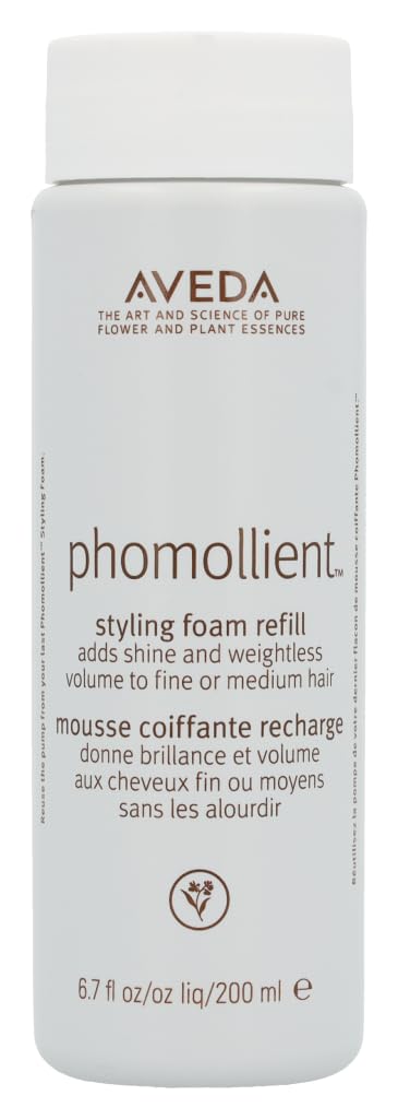 Aveda Phomollient Styling Foam | Weightless Mousse for Fine to Medium Hair, 6.7 Fl Oz, Refill