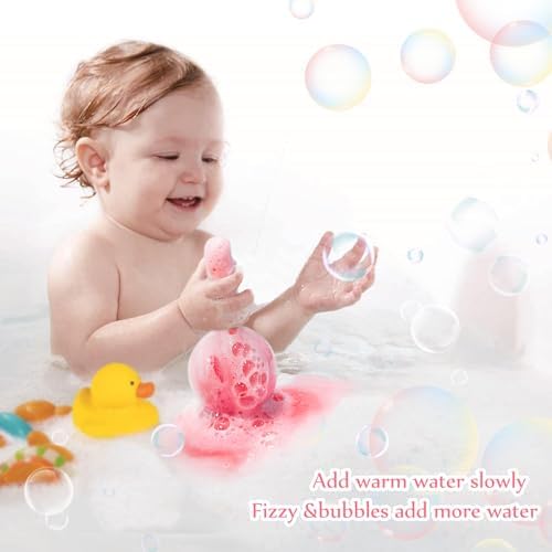 Bath Bomb Potion for Kids, Bath Science Kits 4+4Pack for Foam Fizzies & Bubble, Boys Girls Ages 4-12, Nontoxic & Safe Fun Magic Bubble Bath Kit Toddler Gifts for Halloween, Christmas, Birthday