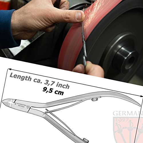 3 Swords Germany – brand quality stainless CUTICLE SKIN NIPPERS - REMOVER - CUTTER manicure pedicure grooming for professional fingernail & toenail care by 3 Swords