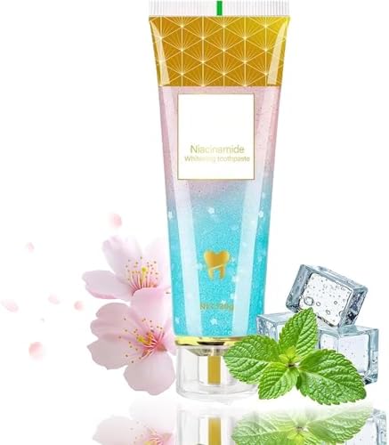 Niacinamide Whitening Toothpaste - Brightening, Cherry Blossom Mint Flavor, Freshens Breath, Fluoride-Free, VeganRemoves Stains, Improves Gum Health (1*PCS)