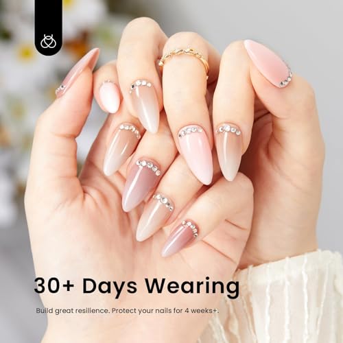 Beetles Builder Gel for Nails, 12 Pcs 7-in-1 Pink Rose Nude Gel Builder for Nails, Beige White Colors Hard Gel Builder Extension Gel, Nail Strengthener Gel, Nail Art Design Beauty Gift Sets for Women