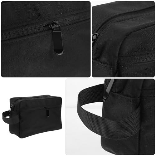 NUOBESTY Digital Cable Organizer Bag Black, Travel Electronics Pouch with Zipper, Earphone Accessory Storage Case for Gadgets and USB Cables