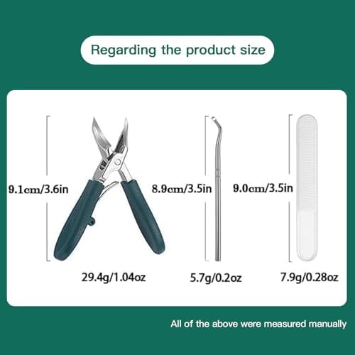 New Eagle Beak Nail Clippers ，for Thick Nails, Seniors and Ingrown Care(3-Piece/Set (Green)