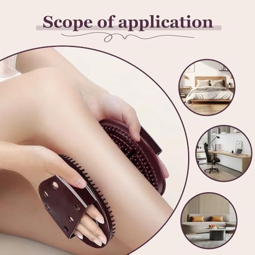 2PCS Meridian Brush Massage Body, 2025 New Full Body Relaxation Meridian Massage Brush, Beauty Salon Professional Custom Meridian Brushs for Full Body and Leg SPA Massager Relaxation (Brown)