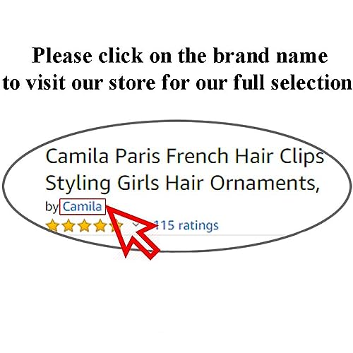 Camila Paris CP2250/2 French Hair Barrettes Clips for Women, Handmade, Girls Side Slide-in Barrette Clip, Hair Accessories for Women. Strong Hold No Slip Grip Fashion Durable Styling, Made in France