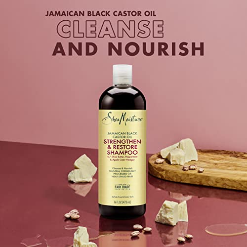 SheaMoisture Curly Bundle: 16 oz Shampoo, 13 oz Conditioner, 11.5 oz Leave-in with Jamaican Black Castor Oil for Healthy Growth and Restoration - Sulfate Free