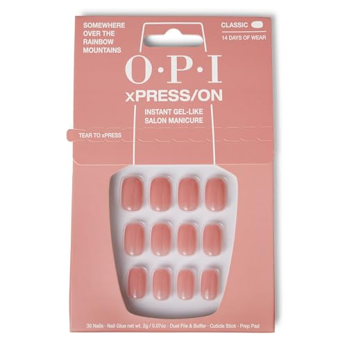 OPI xPRESS/ON Press on Nails | Short Round Classic, Long Almond & Coffin Shape Press-On Professional Nail Art Kit