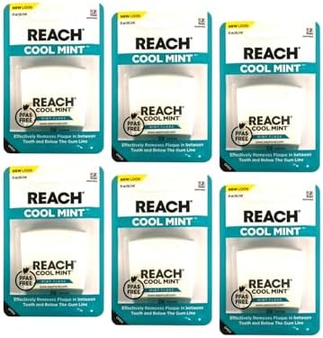 REACH Dental Floss, Cool Mint, 6 Count