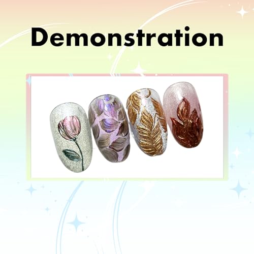 Nail Gel polish sculpture gel 5g black and white in colour clear stroke non wipe chrome applicable DIY at home embossed painting gel Nail solons mini 3D designs (Black and white, 5g)