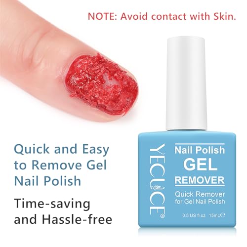 Gel Nail Polish Remover, (3pcs) Gel Polish Remover for Nails, No Need for Foil, Quick & Easy Polish Remover In 3-5 Minutes, No Need Soaking Or Wrapping-15ml