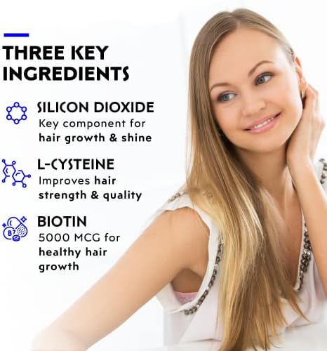 Elon Matrix 5000 - Biotin 5000mcg Vitamins for Hair Growth w/Extended Release - Promotes Healthy & Strong Hair & Nails - (60 Day Supply)