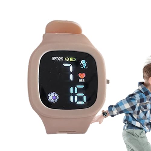 Ynnhik Children Digital Timepiece - Rectangular Glow Watch, Multicolor Electronic Face, Soft Rubber Strap | Bright Illuminated Feature, Fun Training Gadget Gift Idea Perfect Boys Ages Three Ten