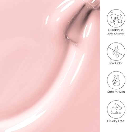 Beautpal Nude Gel Polish Set, 6pcs Jelly Gel Polish Nude Pink Neutral Color Translucent Gel Nail Kits for Salon Gel Manicure and Nail Art DIY at Home 8ml