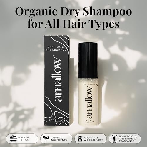 Non Toxic Dry Shampoo Powder – With Organic Ingredients - Arrowroot, Bentonite Clay, Aloe Vera, & Essential Oils – No Talc, No Aerosol - Men & Women - Great For Travel