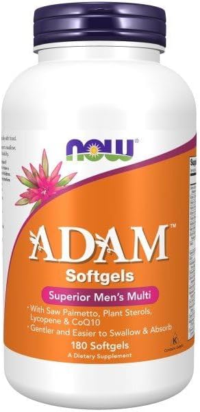 NOW Foods AdamTM Men's Multiple Vitamin -Softgels,180 Count (Pack of 1)