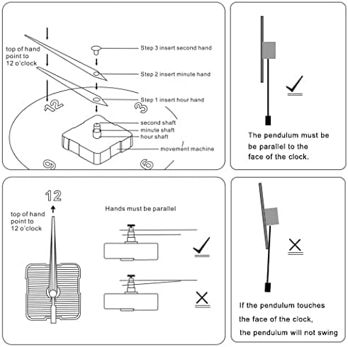 Classical Large Decorative Wall Clock with Pendulum, Modern Non-Ticking Silent Metal Wall Clocks for Living Room, Bedroom, Study, Office,20‘’