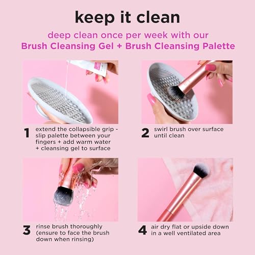 Real Techniques Cherry On Top MesmerEYES Brush Trio, Limited Edition Makeup Brush Set, Synthetic Bristles, Eyeshadow Blending Brushes, Vegan & Cruelty-Free, For Powder & Cream Shadow, 3 Piece Set
