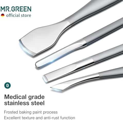 MR.GREEN Pedicure Knife Set Professional Ingrown Toenail Clippers Foot Care Tools Stainless Steel Nail Cuticle Nippers Remover Kits (8 Pcs Set)