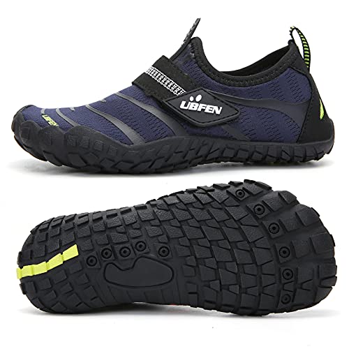 UBFEN Kids Water Shoes Aqua Socks for Boys Girls Barefoot Beach Pool Sports Quick Dry Toddlers Little Big Kid Non-Slip Lightweight Swim Shoes F Khaki 9 Toddler