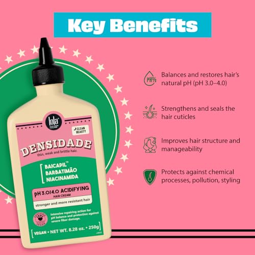 Lola From Rio - Densidade - Acidifying With pH 3.0/4.0, Improves Hair Resistance, Prevent Anti-Breakage and Fall, Protect Against Chemical Process, Balance hair pH 8.82 Fl Oz