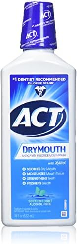 ACT Dry Mouth Mouthwash, Mint, 18 Fl Oz (Pack of 3)