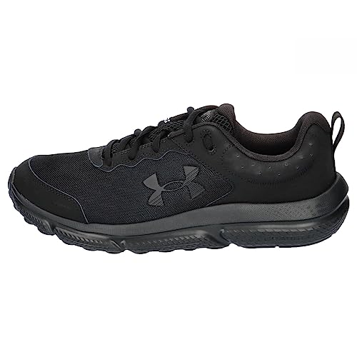 Under Armour Men's Charged Assert 10 Running Shoe, (002) Black/Black/Black, 7 XX-Wide